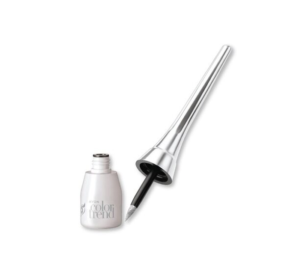 Delineador Líquido Ojos Color Trend Plata Metálico 3ml Avon