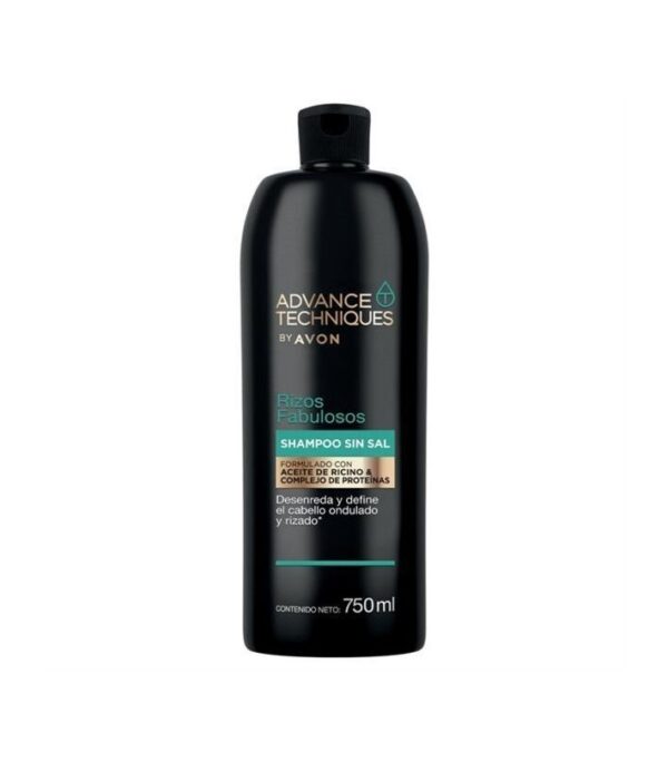 Shampoo sin sal Rizos Fabulosos Aceite de Risina 750ml Avon