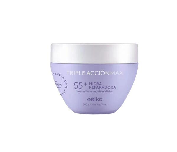 Crema facial Triple Acción 55+ Hidra Reparadora 200g esika