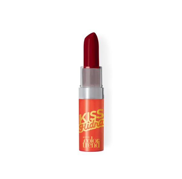 Labial Color Trend Kiss Hidra Rojo Aterciopelado 3.6g Avon