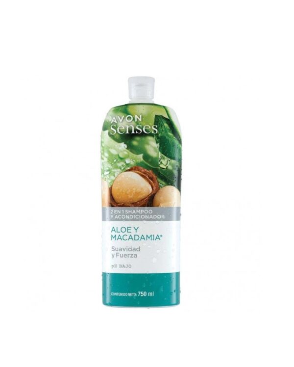 Shampoo 2 en 1 Aloe y Macadamia 750ml Avon