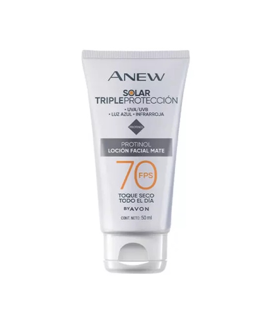 Locion Facial Mate 70FPS Anew Solar Triple Protección 50ml Avon