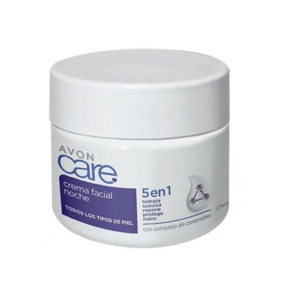 Crema Facial Noche 5 en 1 cerámidas Todo tipo de Piel 100g Avon