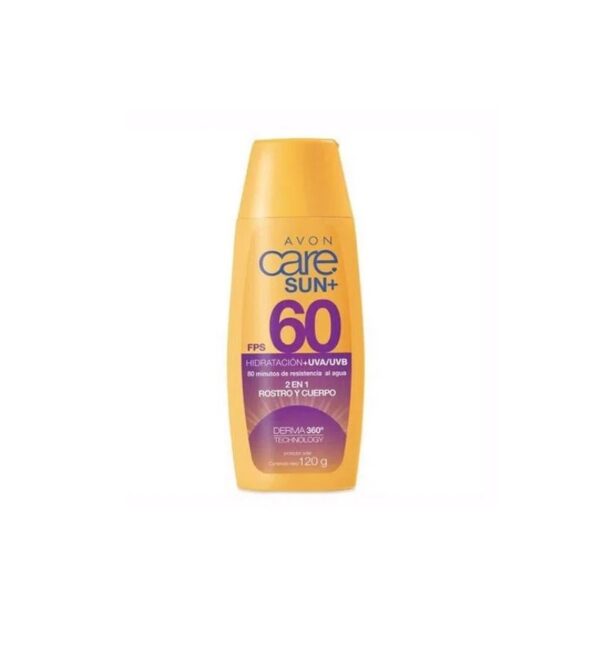 Protector Solar Care Sun+ FPS 60 2 en 1 uva 120g Avon