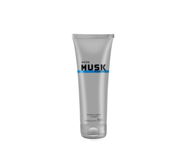 Shampoo Cabello y cuerpo Musk Marine 90ml Avon