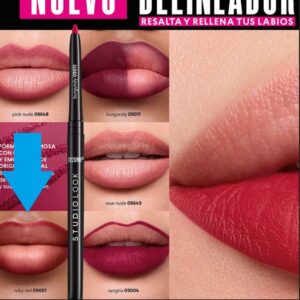 Delineador de labios retráctil studio look tono Rubi Red Cyzone