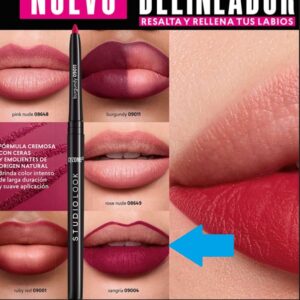 Delineador de labios retráctil studio look tono Sangría Cyzone