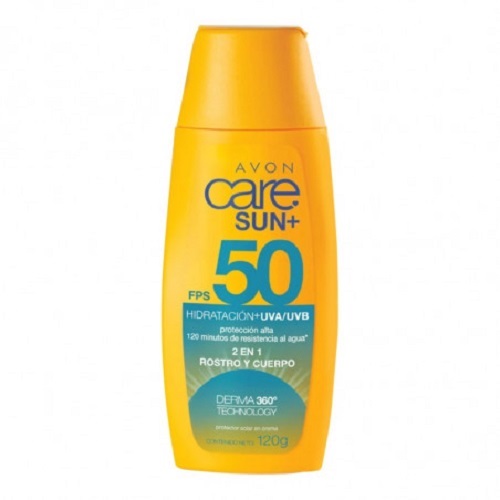 Protector Solar Care Sun+ FPS 50 rostro y cuerpo Uva 120g Avon