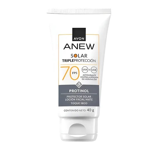 Protector Solar Mate 70FPS Anew Solar Triple Proteccion 50ml Avon