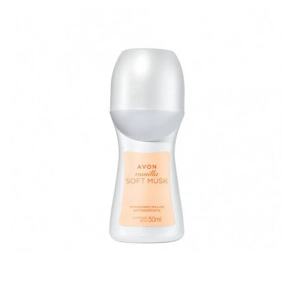 Desodorante roll Soft Musk Vanilla 50ml Avon