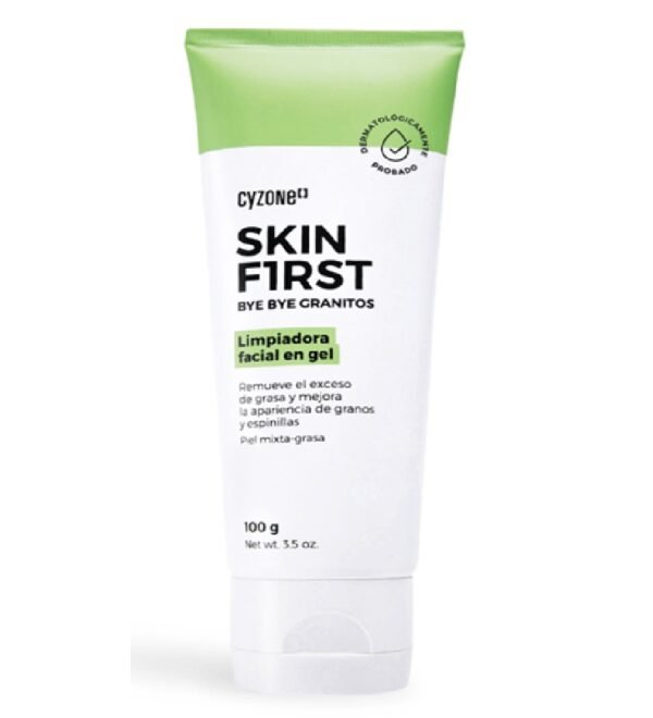 Limpiadora facial en gel skin first  Hello Age Bye Bye Granitos 100g Cyzone