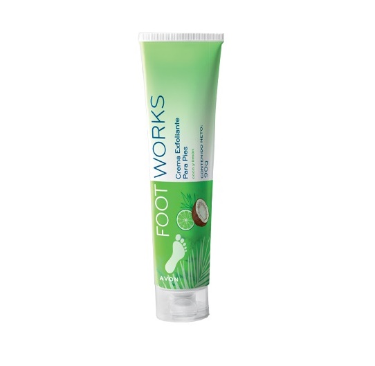 Crema Exfoliante de pies Foot Works Coco y Limon 90g Avon