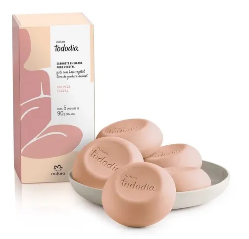 Jabon en Barra Nuez Pecan y Cacao 90g x5 Natura Jabon en Barra Nuez Pecan y Cacao 90g x5 Natura