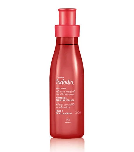 Splash Tododia Fresa y Vainilla Dorada 200ml Natura Splash Tododia Fresa y Vainilla Dorada 200ml Natura