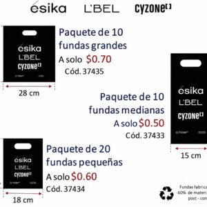 hclvlafci2eh1nnbrhev.jpg Fundas Negras Grandes esika, Lbel, Cyzone x 10 unidades