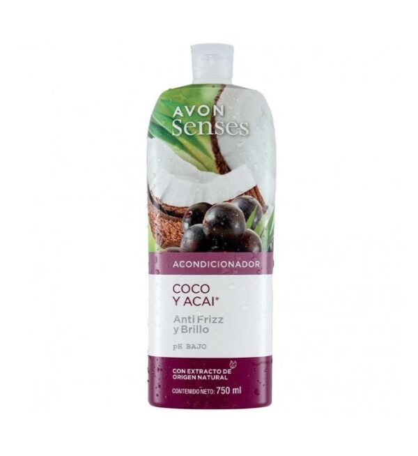 Acondicionador Coco y Acai Anti Frizz 750ml Avon