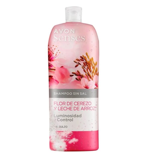 Shampoo sin Sal Flor Cerezo y Leche de Arroz 750ml Avon Shampoo sin Sal Flor Cerezo y Leche de Arroz 750ml Avon