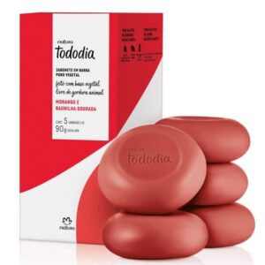 Jabon Tododia Fresa y Vainilla Dorada 90g Natura (5unidades) Jabon Tododia Fresa y Vainilla Dorada 90g Natura (5unidades)
