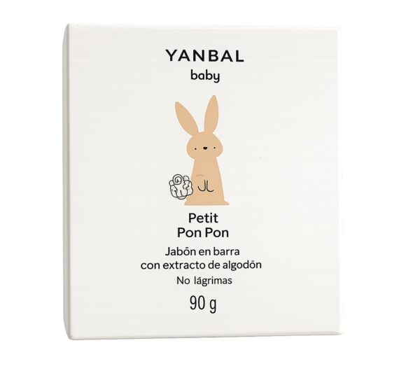 Jabón en barra Petit Pon Pon con extracto de algodón 90g Yanbal