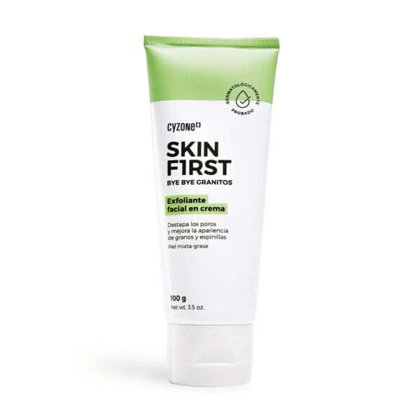 Exfoliante Facial en Crema Skin First Bye Bye Granitos 100g Cyzone