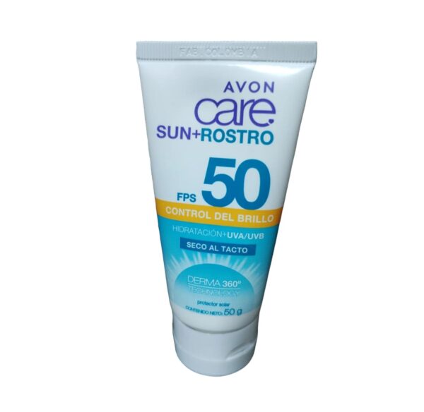 Protector Solar Care Sun Rostro FPS 50 Control Brillo 50g Avon