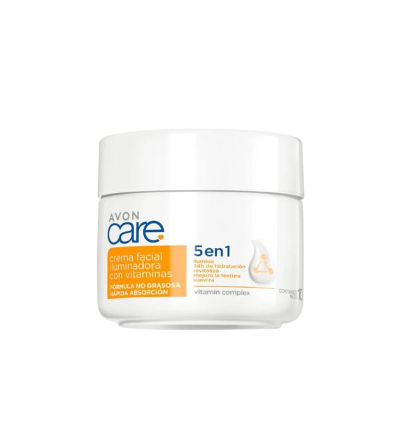 Crema facial iluminadora 5 en 1 care 100gr Avon