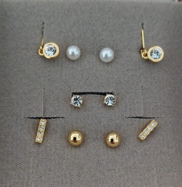 Set Aretes Galilea Cristal 5 pares Yanbal
