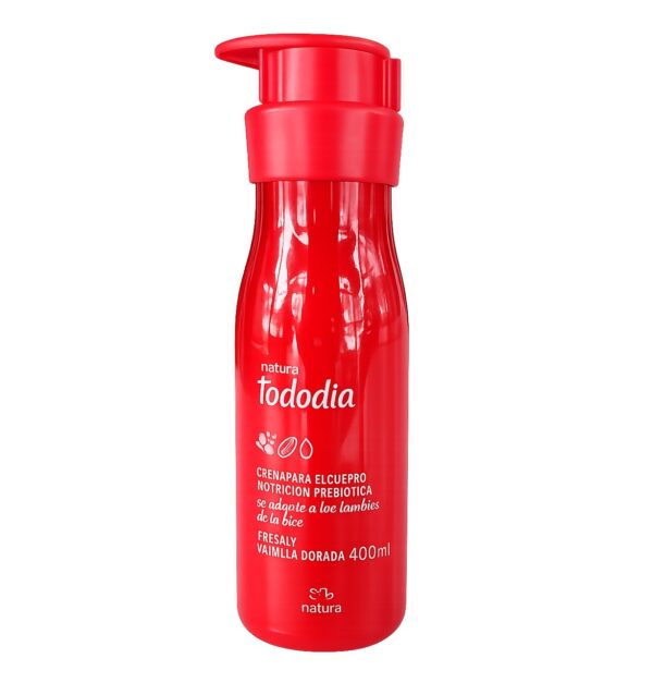 Locion Tododia Fresa y Vainilla Dorada 400ml Natura