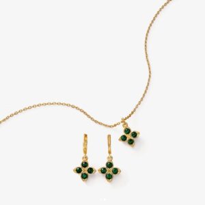 Collar + Aretes Floria tono Verde Yanbal Collar + Aretes Floria tono Verde Yanbal