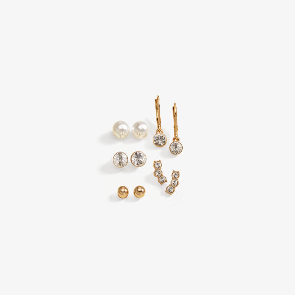 Aretes Esferas Cristal 5 pares Yanbal