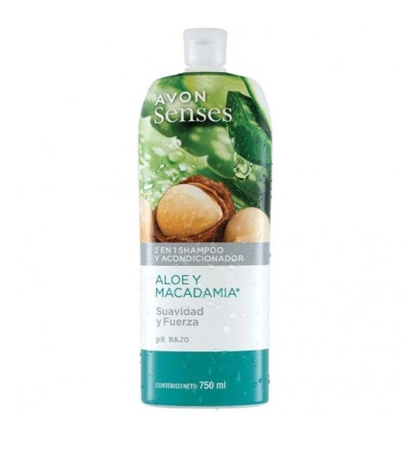 Shampoo 2 en 1 Aloe y Macadamia 750ml Avon