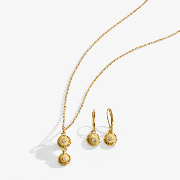 Collar + aretes Galilea Cristal tono Dorado Yanbal
