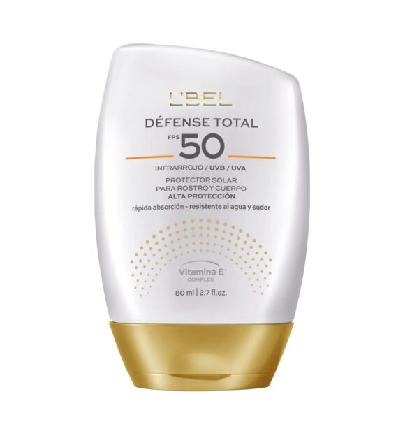 Protector Solar Defense Total FPS50 rostro y cuerpo 80ml Lbel (2 x $15)
