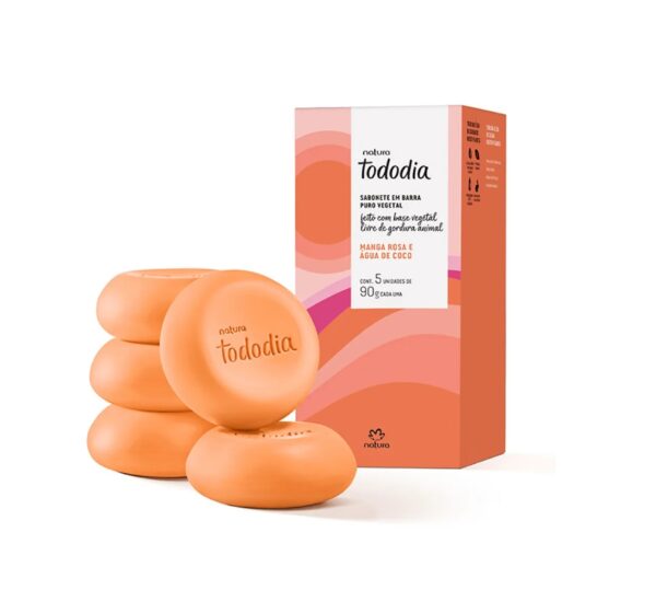 Jabón Tododia Mango Rosa y Agua de Coco 90g c/u Natura