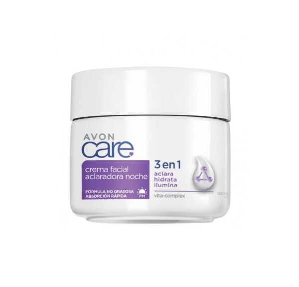 Creama facial 3 en 1 Aclaradora Noche 400gr Avon
