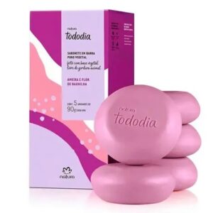 Jabón en Barra Ciruela y Flor Vainilla 90g c/u Natura ( 5 unidades) Jabón en Barra Ciruela y Flor Vainilla 90g c/u Natura ( 5 unidades)